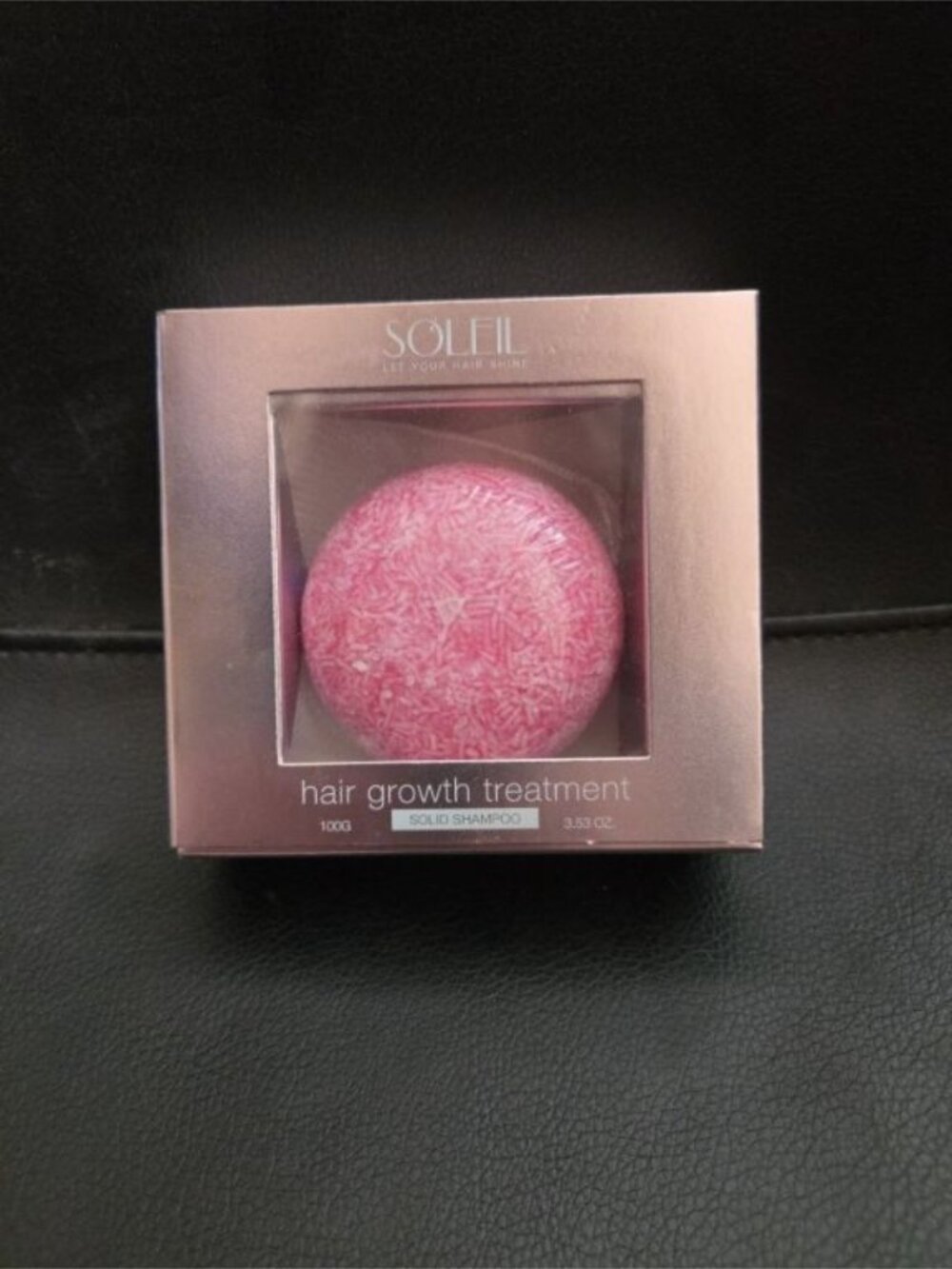 Soleil 3.53 oz Hair Growth Treatment Solid Shampoo Bar Organic Beauty Eco Beauty